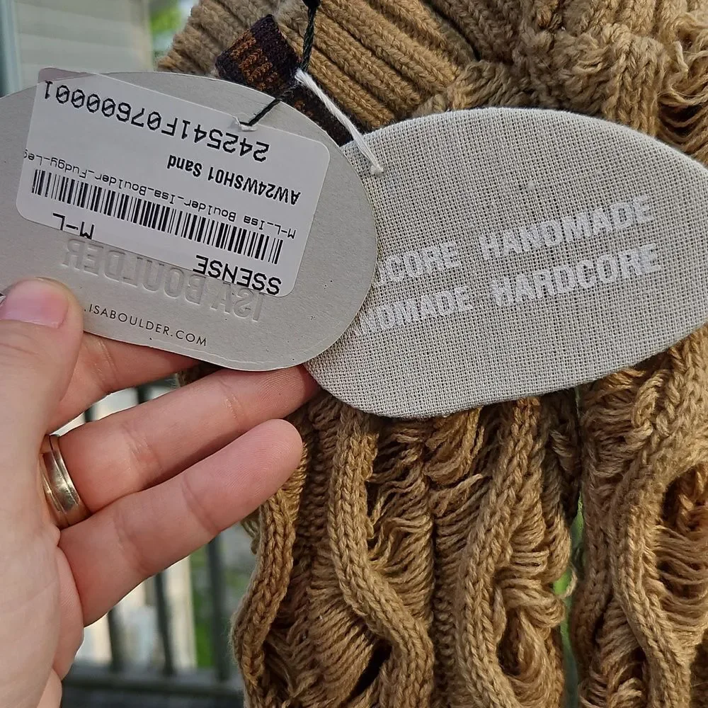 Isa Boulder Fudgy Leg Warmers Sand M-L SSENSE NWT